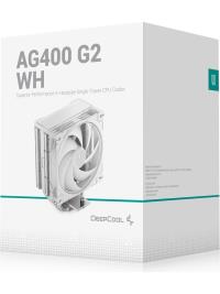 DEEPCOOL AG400-G2-WH Beyaz 4 Isı Borulu Tek Kule AM4-AM5 / 1200-1700-1851 İşlemci Soğutucu